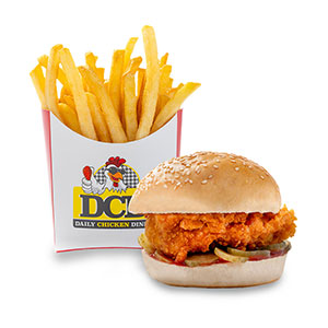 1 Chickenburger & 1 Medium Fries